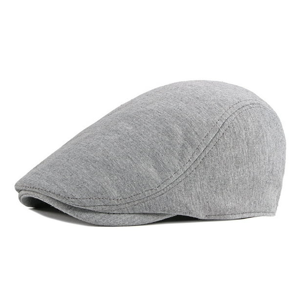 Sombreros para hombre, gorra ligera, de punto liso, con parte delantera plana y estilo británico antiguo, boina de algodón para hombre.