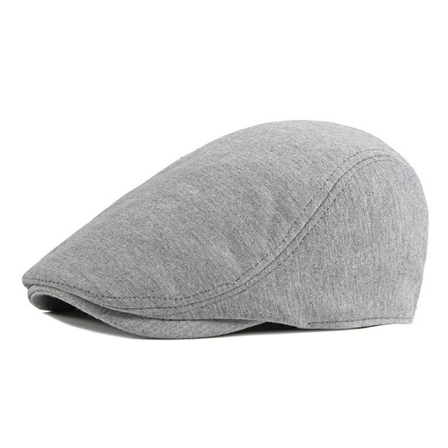 Sombreros para hombre, gorra ligera, de punto liso, con parte delantera plana y estilo británico antiguo, boina de algodón para hombre.