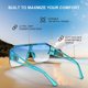 thumbnail image 2 of Gafas de sol cuadradas con parte superior plana y protección de una pieza sin marco, 2 of 3