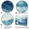 thumbnail image 3 of Designart "Ocean Storm In Minimalist Style II" Ocean Floater Framed Canvas Prints, 3 of 5