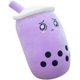 thumbnail image 2 of Peluche de té de burbujas, Boba, muñeco de peluche, almohada de abrazo de té de burbujas, muñeco de peluche de dibujos animados morado de 24 cm, 2 of 6