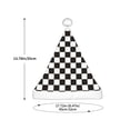 thumbnail image 3 of Haiem Black and White Checkerboard Pattern Santa Hat Confortable Velvet Christmas Hat for Christmas Party Favors Fit for Adults and Kids, 3 of 6