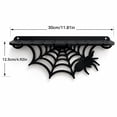 thumbnail image 3 of Gothic Spider Web Wall Shelf with Moon Phase Design for Halloween Spooky Bathroom Decor | Metal Towel Shelf for Goth Home Accessories | Halloween Gothic Wall Organizer, 3 of 9