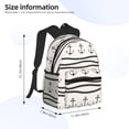 thumbnail image 2 of Pofeuu Anchors and Ropes Print Laptop Backpack Travel Canvas Backpack for School Lightweight and Comfortable Backpack College Backpack Schoolbag, 2 of 6