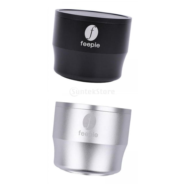 2x Recolector de Polvo de Café Aleación de Aluminio Magnético con Anillos de Dosificación Alimentador de Polvo de Taza de Alimentación para Esp Baoblaze Recolector de polvos