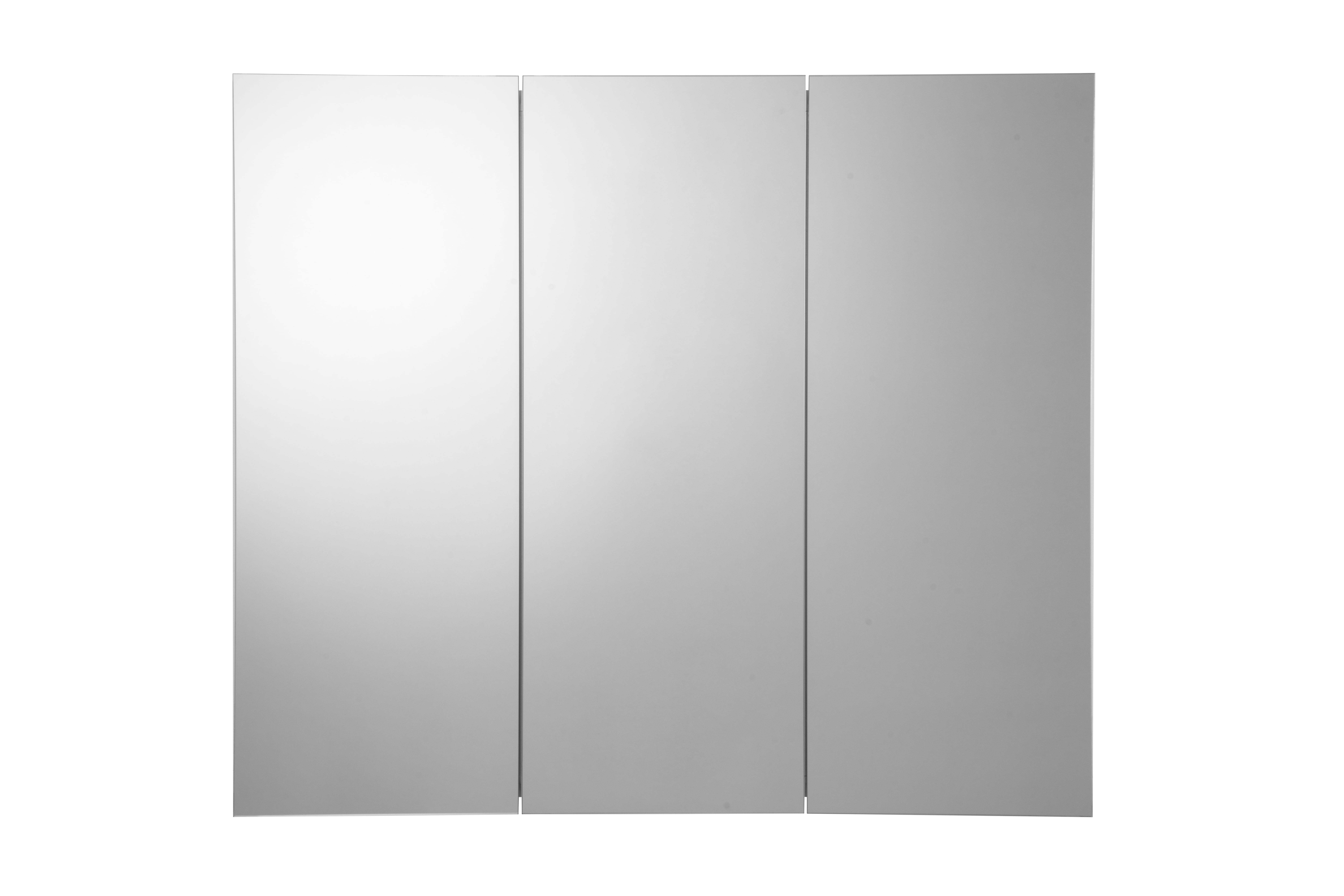 Croydex Thurmond Large Aluminum Medicine Cabinet with Three Doors, Silver (30x26in)