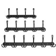 thumbnail image 5 of Perchero De Pared, Perchero De Pared con Acero Al Carbono Bidireccional, Ganchos De Baño Sólidos para Dormitorio, Oficina, Pasillo, Negro, 5 of 5