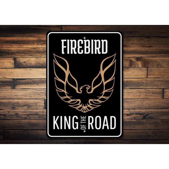 Firebird Novelty Decor, Metal Wall Sign - 10x14 Inches