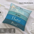 thumbnail image 6 of Nautical Coastal Beach Throw Pillow Covers 18x18 Set of 2,Teal Green Turquoise Pillow Covers Outdoor Decorative Pillow Case for Couch Bed Sofa Cushion Home Decor, 6 of 6
