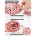 thumbnail image 4 of Tapón de goma para atrapar el pelo, cubiertas de desagüe de ducha para baño, bañera, lavabo, bañera, cocina, fregadero, colador, alcantarillado, enchufe, filtro, paquete de 5, 4 of 5