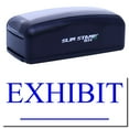 thumbnail image 1 of Large Pre-Inked Exhibit Stamp, Slim 1854, Ultra Slim Design, Impression Size 1-13/16" by 2-1/2", Up to 25,000 Impressions - Blue Ink, 1 of 10