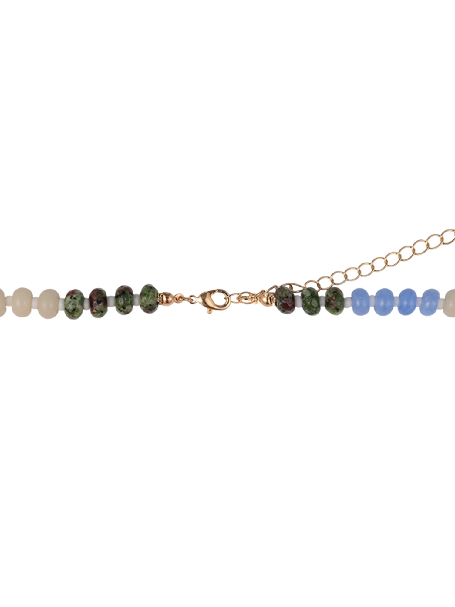 Time and Tru Goldtone Multicolored Bead Initial "D" Necklace
