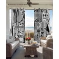 thumbnail image 6 of Torn Paper Blackout Curtains for Bedroom Living Room Darkening Curtains 96 Inches Long Vintage Abstract Collage Newspaper Art Window Curtain 2 Panels Set Window Treatment Grommet Drapes 52"x96", 6 of 9