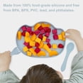 thumbnail image 5 of Baby Silicone Feeder Set, BabyX 3-pcs Zoo Animal-themed Baby Plate with Suction, Spoon and Fork for Babies Toddler Kids, BPA-Free, Baby Utensils Feeding Supplies, Microwave and Dishwasher Safe, 5 of 8