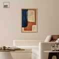 thumbnail image 3 of Blue And Cream II Canvas Midcentury Abstract Wall Art by Art Remedy, Gold Frame, 30" x 45", 3 of 7