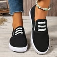 thumbnail image 2 of uvwlwu Casual Shoes for Women Fabric Shoes Canvas Trainers Fabric Trainers Shoes Walking Shoes Summer Boat Shoes Low Shoes Loafer On Flat Shoes Wide Feet, 2 of 9