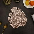 thumbnail image 1 of Fiudx Tapete de Monstera, Elegante Diseño de Pvc con Estampado Dorado, Aislante Térmico para Tazas y Platos, Estilo Único de Arte Hueco, Decoración de Mesa, Uso Doméstico, Idea de Regalo, Regalo para, 1 of 6