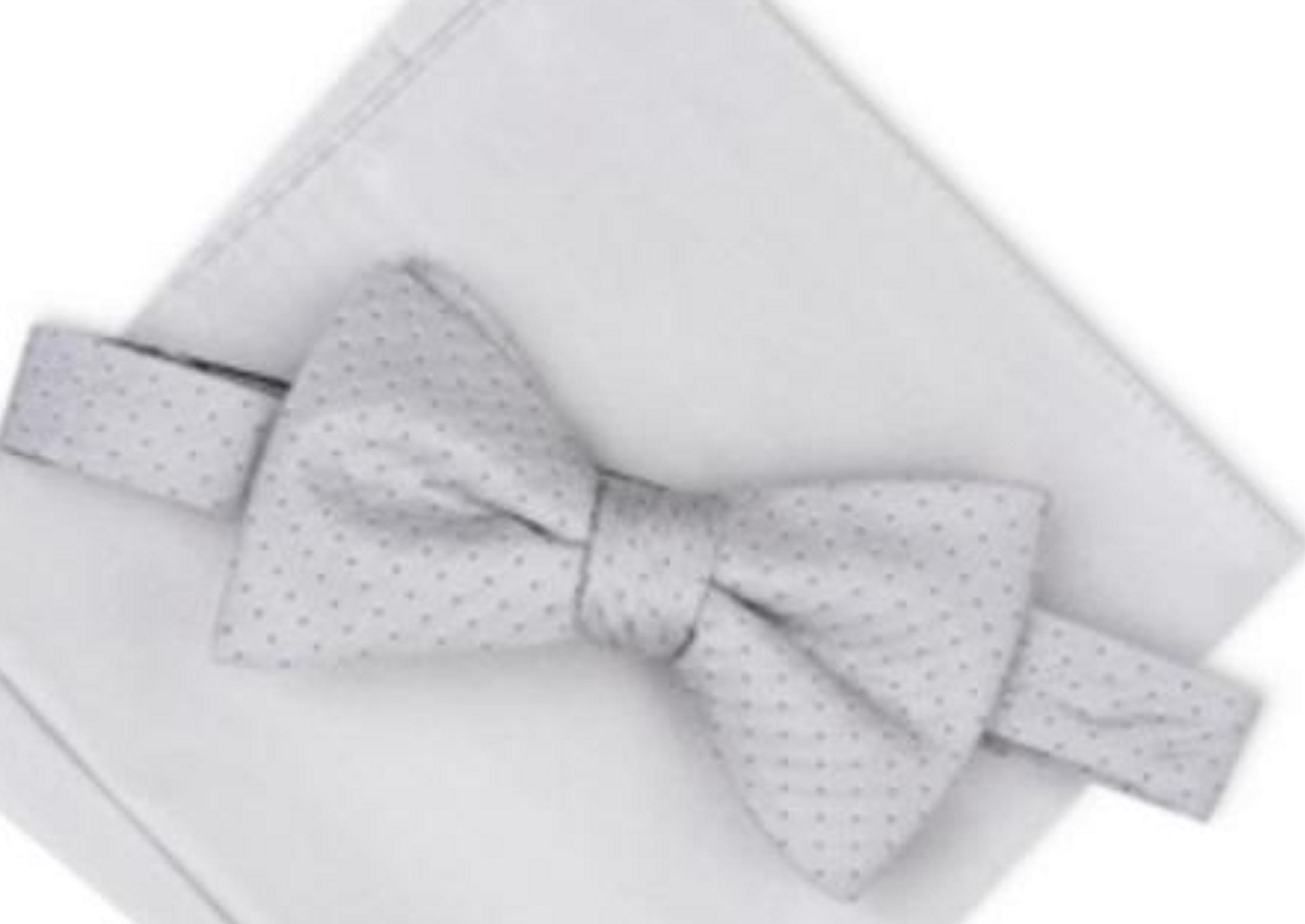 $55 One Size NWT Metallic Silver Bow Tie & Pocket Scarf Set Details about ALFANI $55 One Size NWT Metallic Silver Bow Tie & Pocket Scarf Set Details about ALFANI