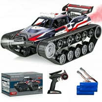 LOPOM 1/12 Remote Control Tank Toys for Kid and Adult, High Speed RC Car Drift Racing Tank with Cool Lights