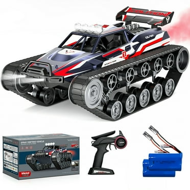 LOPOM 1/12 Remote Control Tank Toys for Kid and Adult, High Speed RC Car Drift Racing Tank with Cool Lights