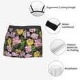 thumbnail image 3 of Xecao Colorful Roses Print Men's Boxer Briefs with Soft Elastic Waistband and 3D Space Capsule Design Breathable Comfortable Underwear-X-Large, 3 of 5