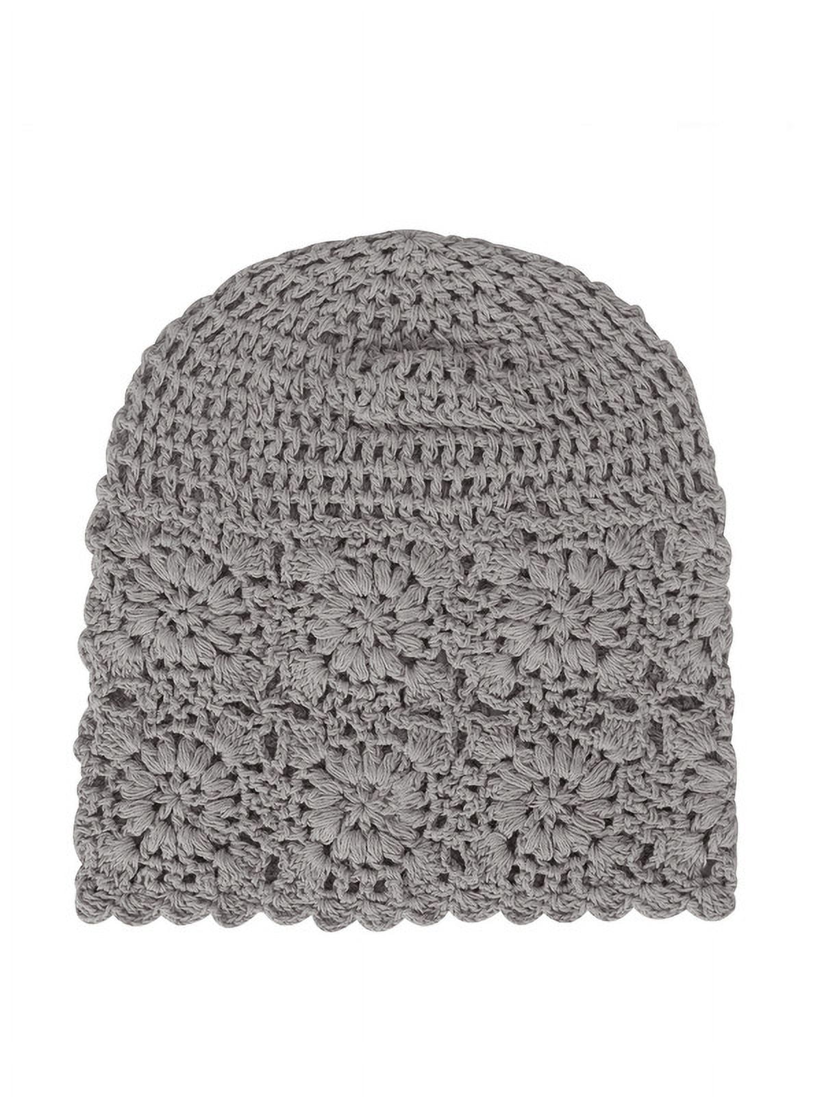 DLAPL Cotton Crochet Hat Handmade Knit Summer Slouchy Beanie 