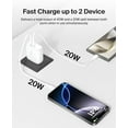 thumbnail image 3 of Belkin 40W Dual Port USB-C Wall Charger, USB Type C Charger Fast Charging for iPhone 16, 16 Plus, 16 Pro, 16 Pro Max, 15, 15 Pro, 15 Pro Max, iPhone 14 Series, Galaxy S24 Ultra, iPad, AirPods & More, 3 of 8