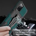 thumbnail image 4 of Compatible with Samsung Galaxy A03S Case with Screen Protector Slim Fit Rugged Dual Layer Protective Shockproof Phone Cover with Belt Clip [Magnetic Car Mount Feature] for Samsung A03S Case -Green, 4 of 7