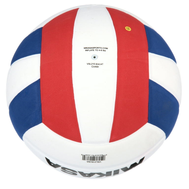 Mikasa Official Size Indoor Sport Volleyball, Colorful Red/White