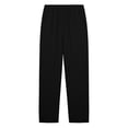 thumbnail image 6 of Aoiroe Women's Linen Capri Pants,Lounge Baggy Palazzo Trousers Casual Cotton Linen Pants Straight Leg Vacation Beach Crop Pant Womens Comfy Pants Wide Leg Pants With Pockets Black XL, 6 of 9