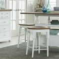 thumbnail image 3 of Home Square 24" Wood Counter Height Stool in Oak and White - Set of 2, 3 of 5