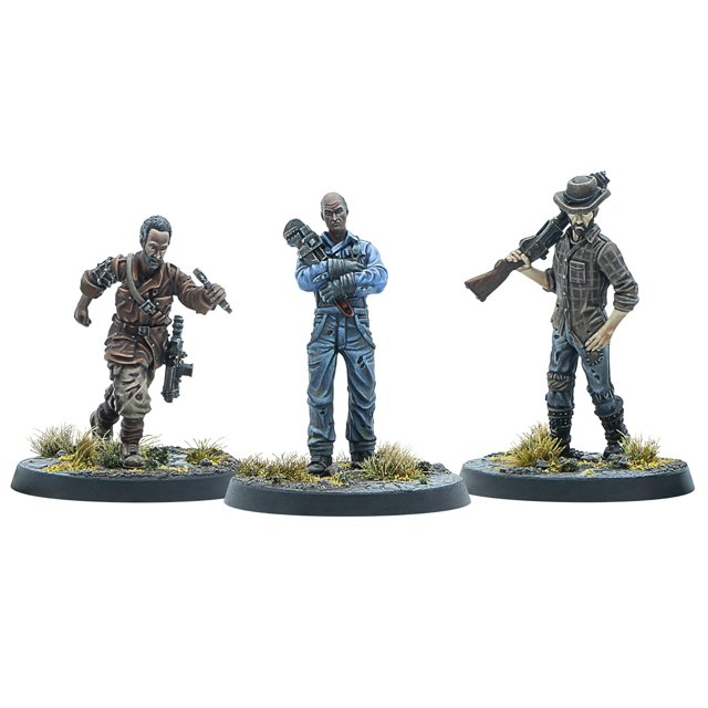 Modiphius Entertainment: Fallout: Miniatures - Survivors: Foundation Authority - 3 RPG Miniatures, Wilds of Appalachia Wave, Unpainted Resin Figures