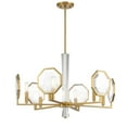 thumbnail image 5 of Leighton 6-Light Chandelier in Warm Brass, 5 of 6