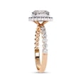 thumbnail image 3 of IGI Certified Lab Grown Diamond Engagement Ring | Center 8x6mm Oval Half Eternity Halo Solitaire Anniversary Wedding Rings For Women 18K Solid Rose Gold | F-G, VS-SI Quality (1.70 Ctw) Size-4, 3 of 6