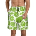 thumbnail image 1 of Balery Green Various Lemons Traje de Baño Estilo Hawaiano para Hombre, Shorts de Secado Rápido con Bolsillos-Large, 1 of 6