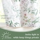 thumbnail image 3 of Cortinas de cocina Jinchan de lino floral primaveral, 60 cm, café, 2 paneles, 3 of 9