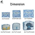 thumbnail image 2 of PULLIMORE 6 Pcs Travel Storage Bags Set Waterproof Cube Luggage Organizer Pouch for Clothes Packing Suitcase (Navy Blue), 2 of 9
