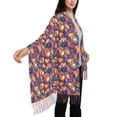 thumbnail image 3 of Rateoe Skull colorful daisy Women's Traditional Scarf Wrap Tassel Shawl Fringes Neck Head Shawl Retro Scarf, 3 of 8