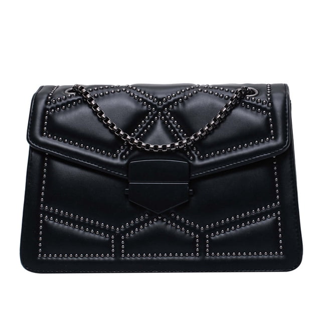 Bolso pequeño retro, bolso con cadena para citas, bolso de hombro joker de cuero artificial.