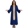 thumbnail image 1 of RUNQHUI Women’s Choir Robe Roman Cassock Flared Long Sleeves Pulpit Robe and Pastor Royal Blue XL, 1 of 5
