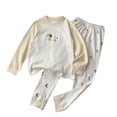 thumbnail image 2 of ATOGUTA Boys Clothes 2-Piece Fleece PJs Set Soft Cozy Long Sleeve Top and Pants Sleepwear Size 1T-16, Yellow, 2 of 5