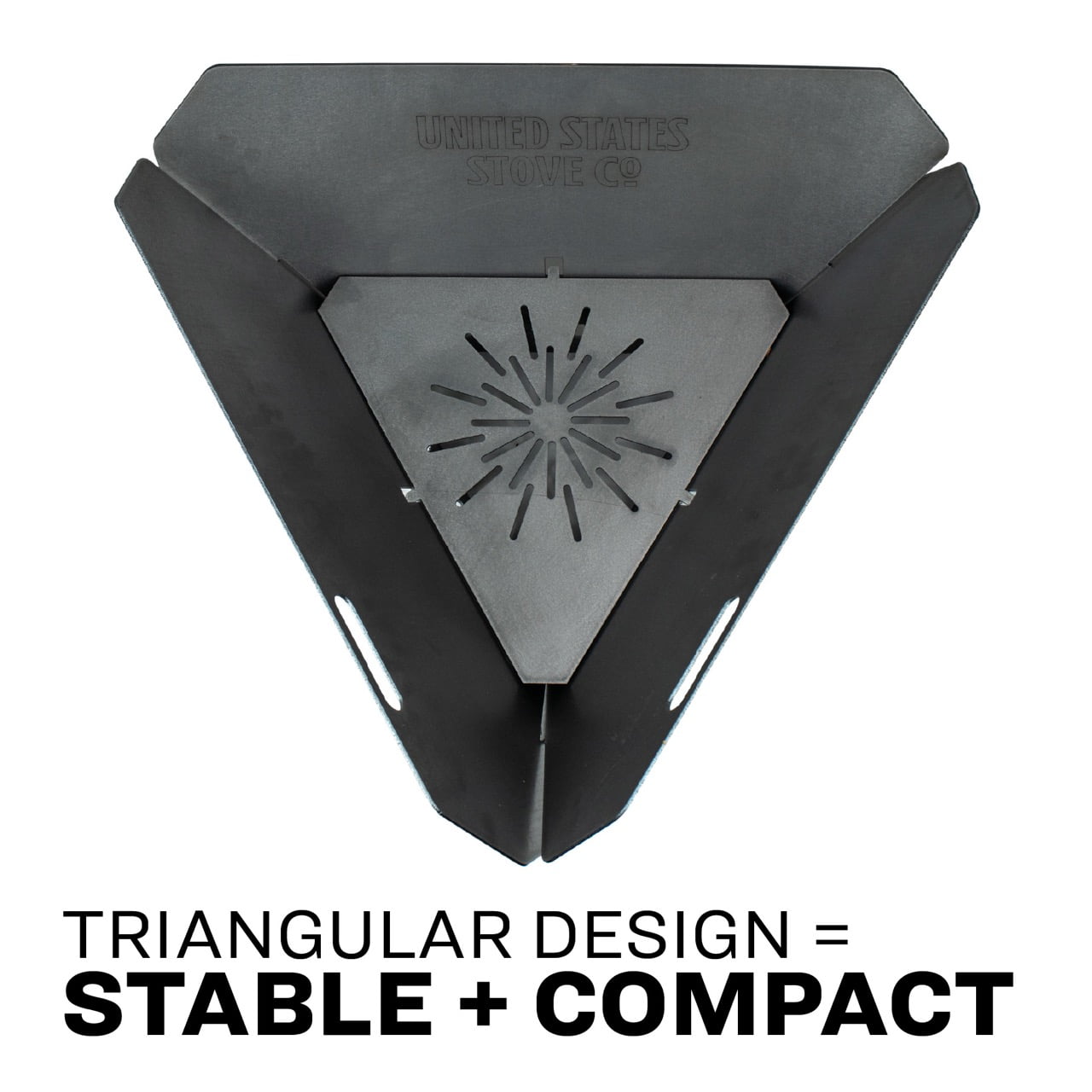 US Stove US30TP Portable Collapsible Triangular Fire Pit