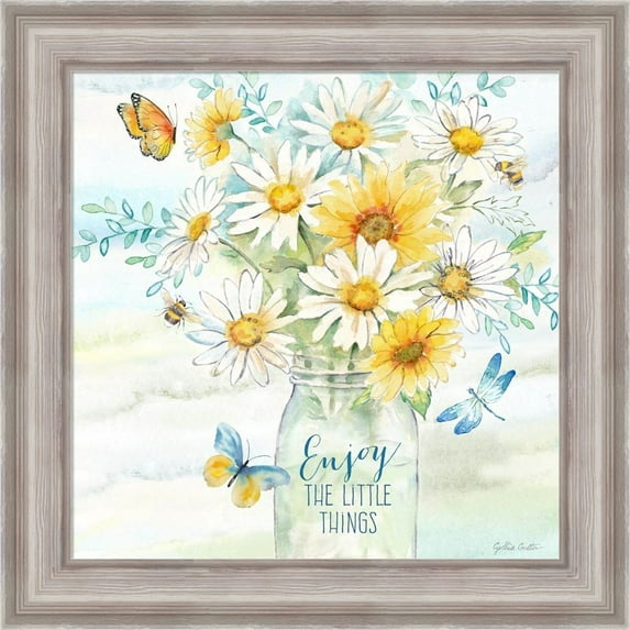 Great Art Now Daisy Days III by Cynthia Coulter, Framed Wall Art, 20W x 20H