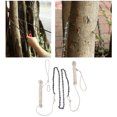 thumbnail image 1 of Hand Chain Saw, 48 Inch Symmetrical Saber Saw Chain 64 Sections 62 Teeth Outdoor Camping Garden High Branch Logging Repair Tools Hand Rope Chain Saw, 1 of 8