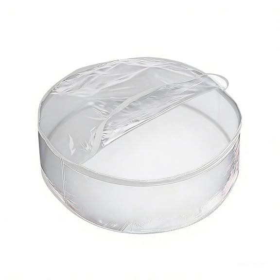 White Edge 91x20cm Clear PVC Wreath Storage Bag, Transparent Holiday Organizer