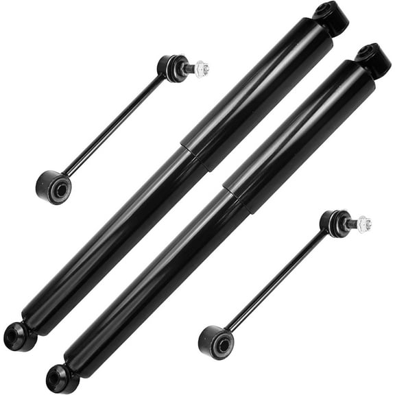 Detroit Axle - Rear Shock Absorbers Assembly Sway Bar End Links Replacement for 2005-2010 Jeep Grand Cherokee Commander - 4pc Set