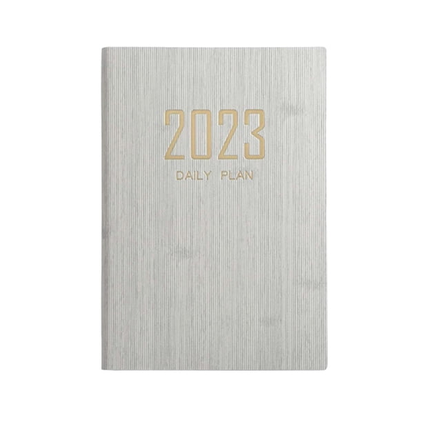 Diario Notebook para 2023 Goals Schedules Track para Office Business, Weekly, Monthly, Yearly Agenda Organizer Notebook Beige Gloria almohadillas para escribir cuadernos