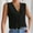 Black, variant on Womens Tops Black Solid V-Neck Sleeveless Tank Tops Tank Tops M