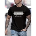 thumbnail image 1 of Los Angeles Graphic Men's Short Sleeve T-shirt, Comfy Stretchy Trendy Tees For Summer, Casual Daily Style Fashion Clothing, As Gifts, Casual Sporty Tee, Summer Gifts, 1 of 7