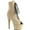 Beige Faux Suede/Beige Faux Suede, variant on Women's Pleaser Adore 1021FS Open Toe Bootie